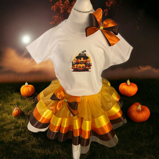 Halloween Dress for Girls Birthday Tutu Set 5-6 Years Old Party Outfit Set