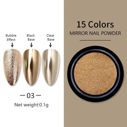 Metallic Mirror Nail Art Pigment Powder