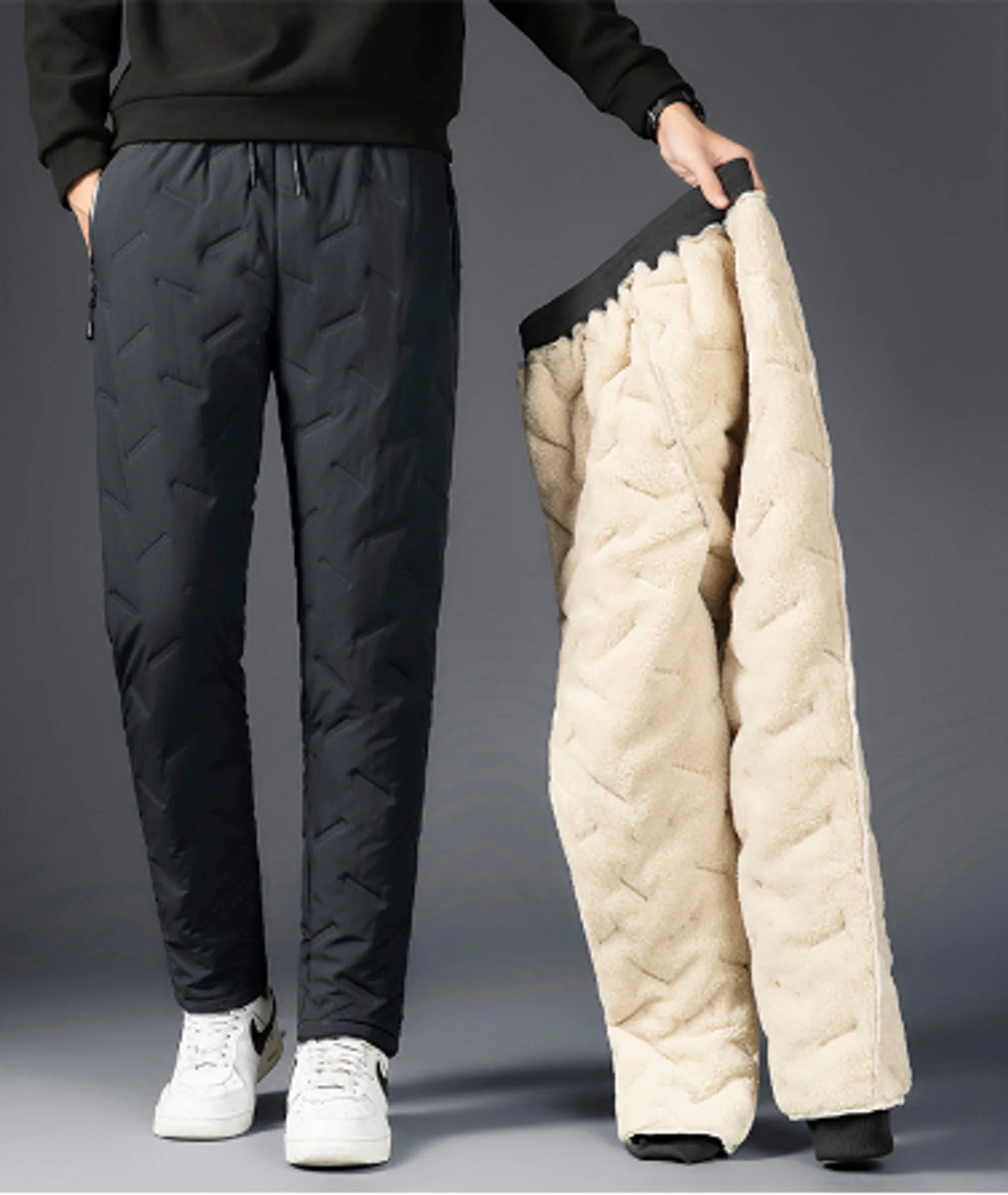 Winter Men Lambswool Sweatpants