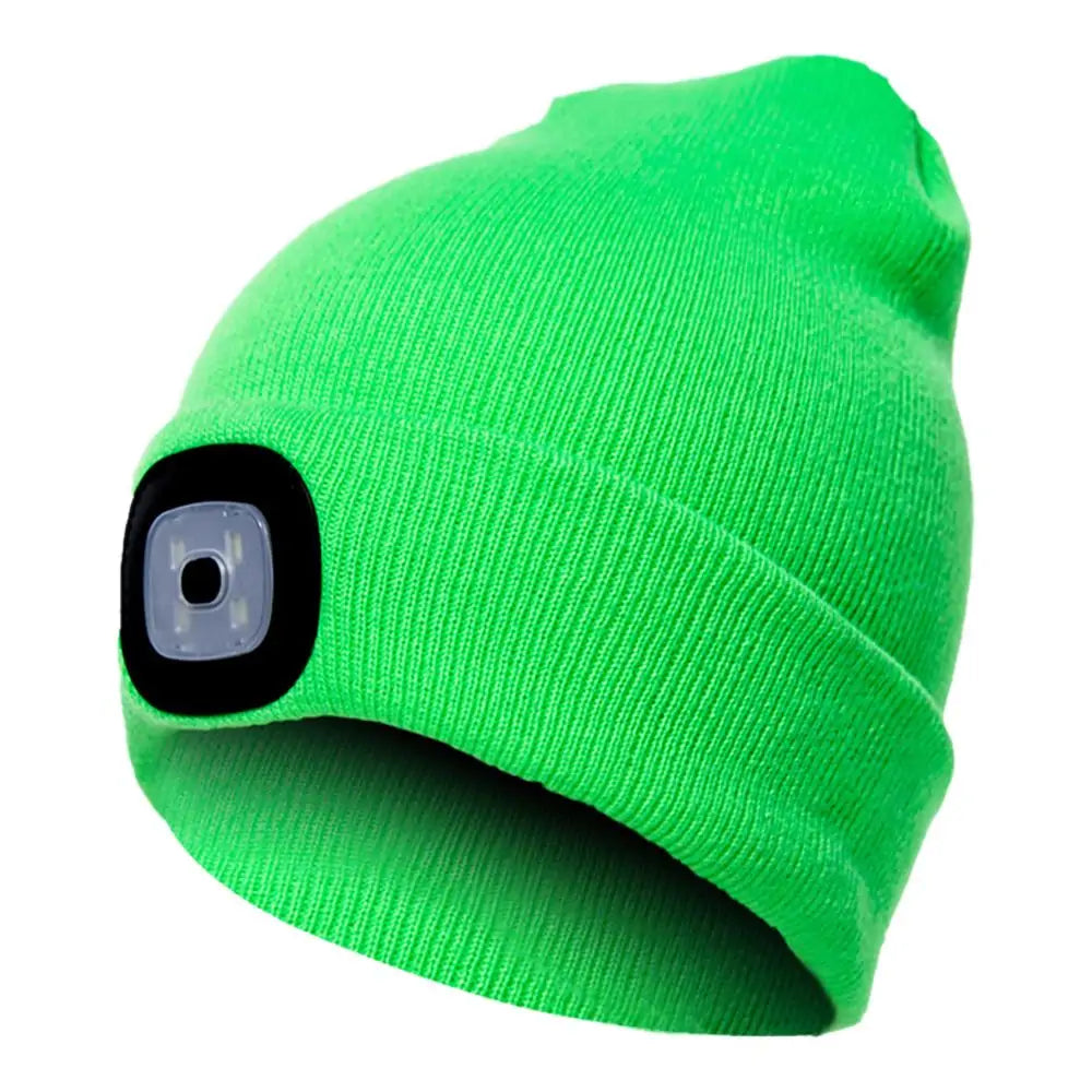 LED Lighted Unisex Winter Cap for Outdoor Activities Led Lighted Hat