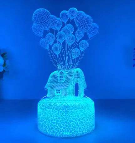 3D Balloon House LED Night Light