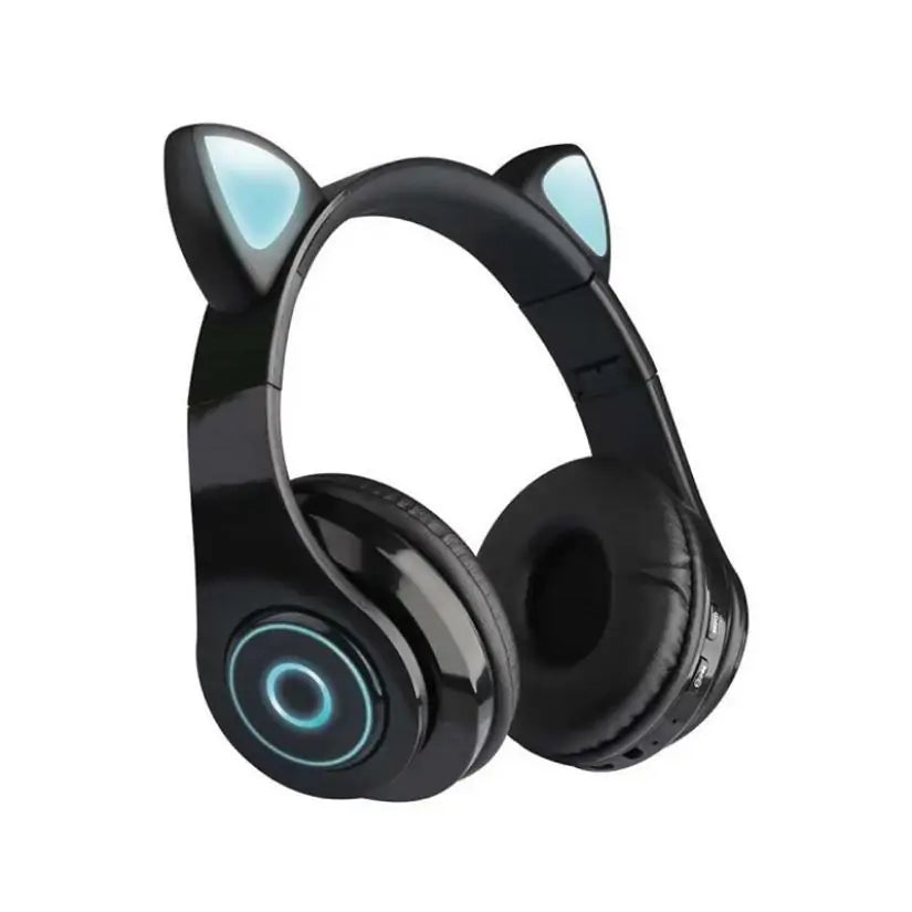 LED Cat Ear Bluetooth 5.0 Headphones with Noise Cancelling