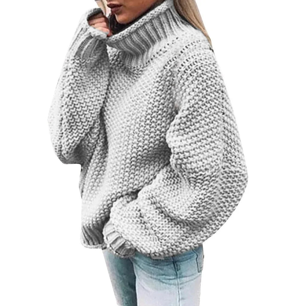 Knitted Turtleneck Women's Sweater