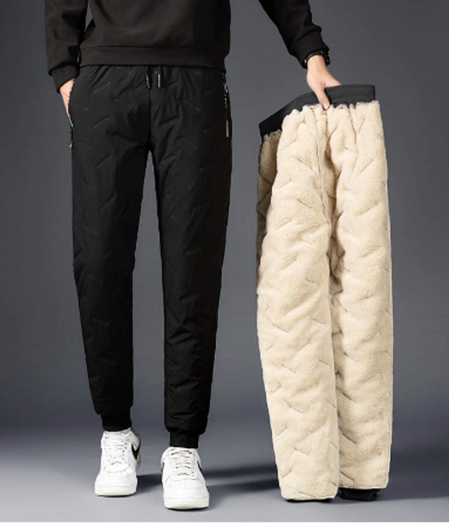 Winter Men Lambswool Sweatpants