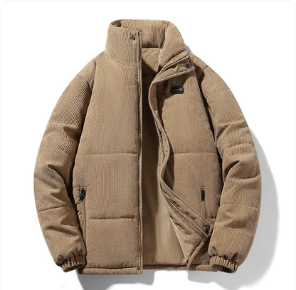 Men's Corduroy Fleece-Lined Warm Jacket