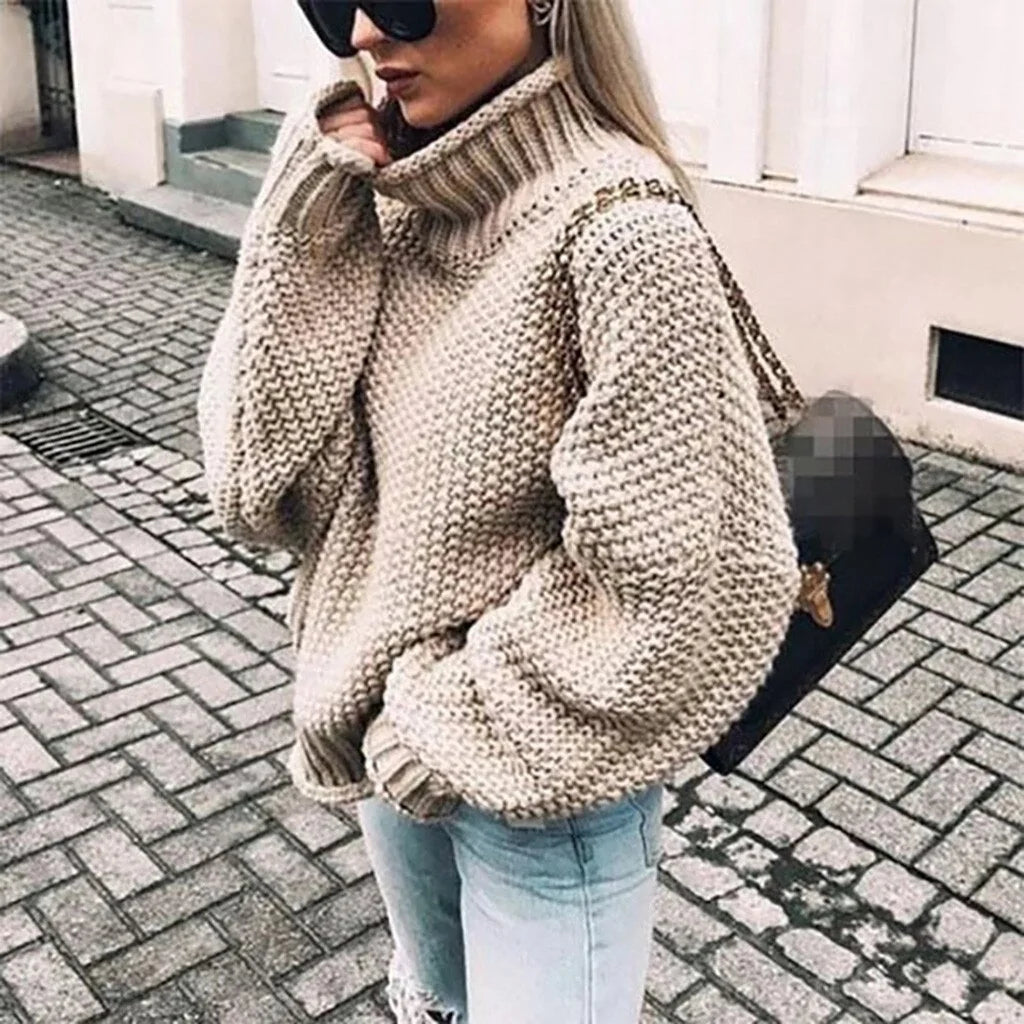 Knitted Turtleneck Women's Sweater