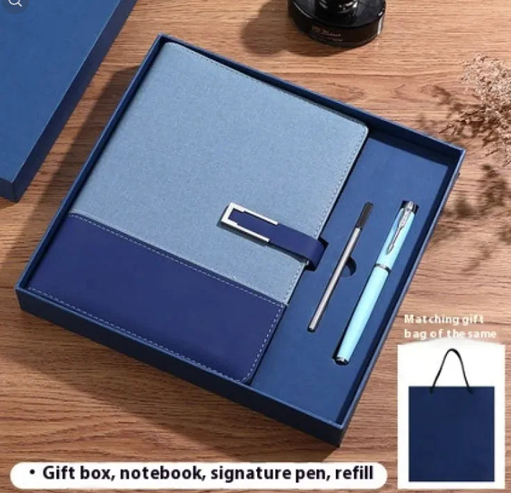 Notebook Soft Leather High-grade Gift Set