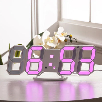 3D LED Digital Wall Clock