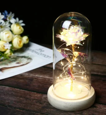 Beauty And The Beast Rose Rose In LED Glass GIFT