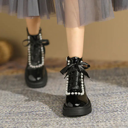 Patent Leather Ankle Boots