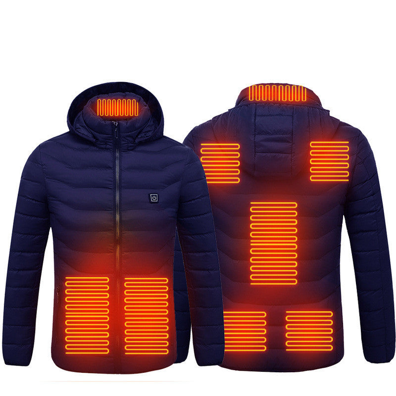 New Heated Jacket Coat USB Electric Thermal Men's Clothes Winter