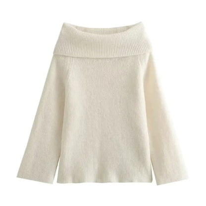 Off Shoulder Pullover Sweater for Women