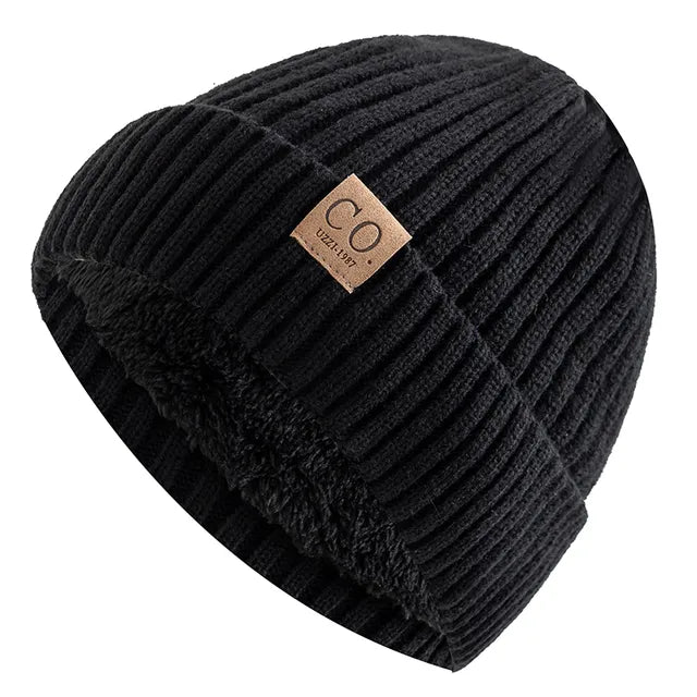 Two-Tone Winter Knitted Beanie for Men and Women