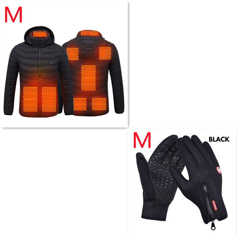 New Heated Jacket Coat USB Electric Thermal Men's Clothes Winter