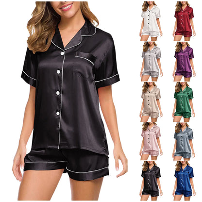 Silk Short Sleeve and Pyjamas for Women