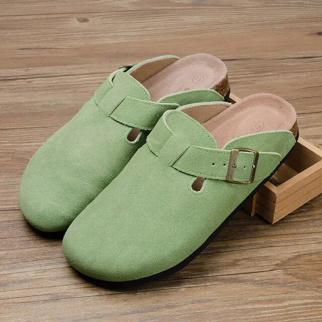 Women Closed Toe Cork Slippers