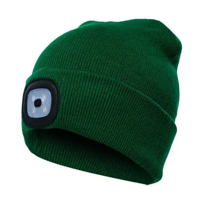 LED Lighted Unisex Winter Cap for Outdoor Activities Led Lighted Hat