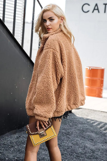 Women Oversized Faux Fur Jacket