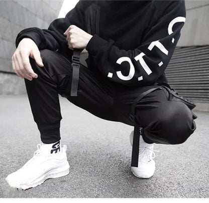 Black Jogging Sports Pants - Men's Athletic Trousers