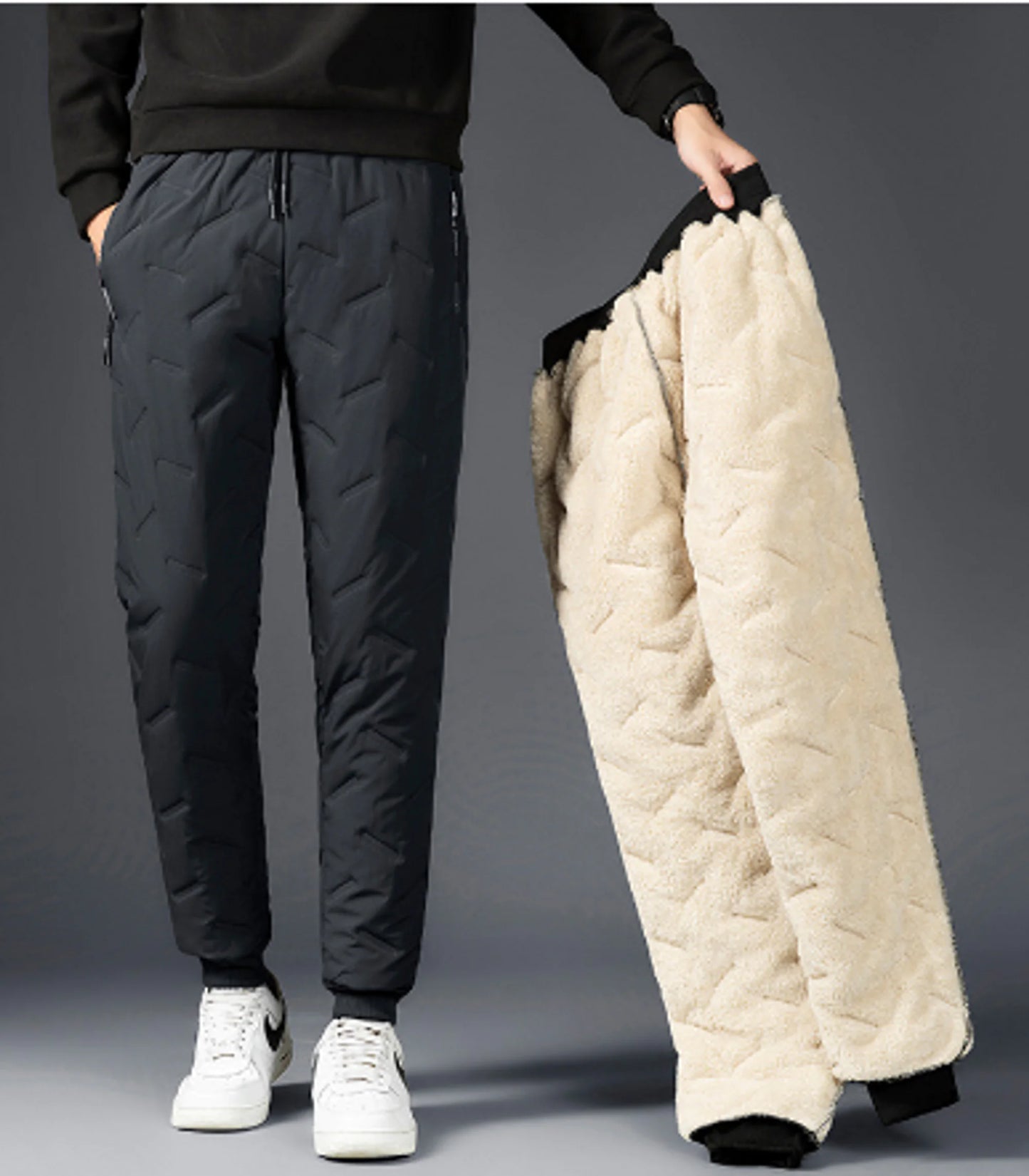 Winter Men Lambswool Sweatpants