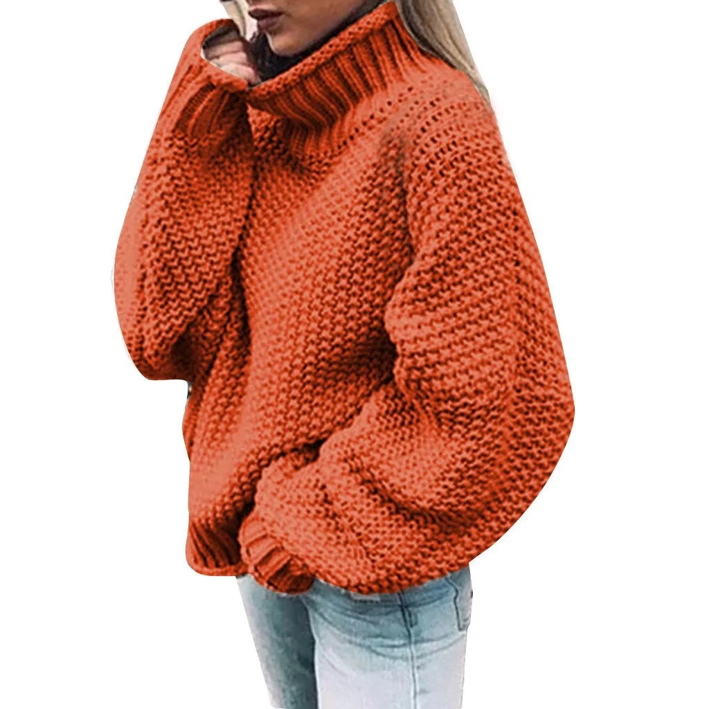 Knitted Turtleneck Women's Sweater