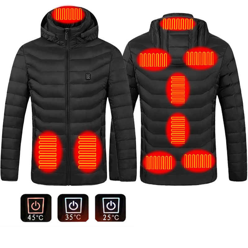 New Heated Jacket Coat USB Electric Thermal Men's Clothes Winter