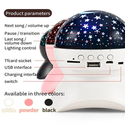 LED Laser Starry Sky Projector Lamp Speaker