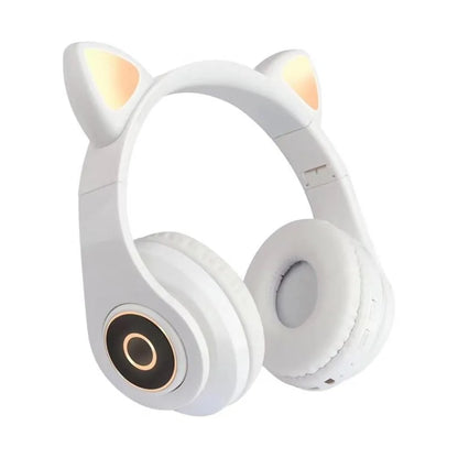 LED Cat Ear Bluetooth 5.0 Headphones with Noise Cancelling