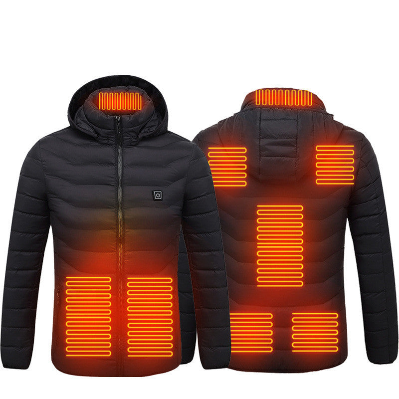 New Heated Jacket Coat USB Electric Thermal Men's Clothes Winter