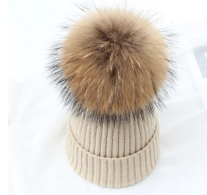 Winter Hat Luxury Fox Fur Beanie