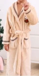 Winter Coral Fleece Thick Bathrobe Luxurious Comfort