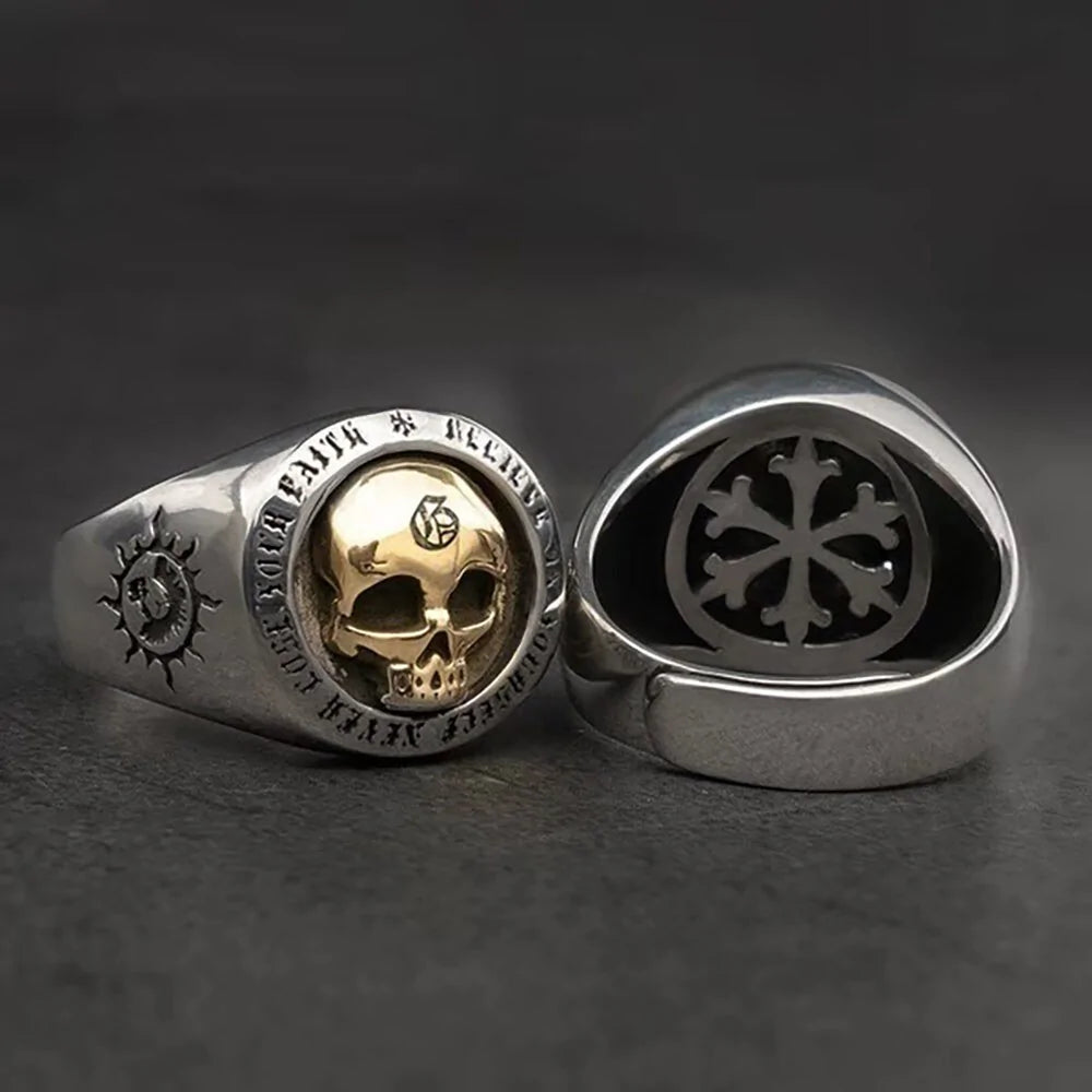 Vintage Skull Rings for Men: Domineering Hip-hop Punk Rock Jewelry