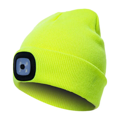 LED Lighted Unisex Winter Cap for Outdoor Activities Led Lighted Hat