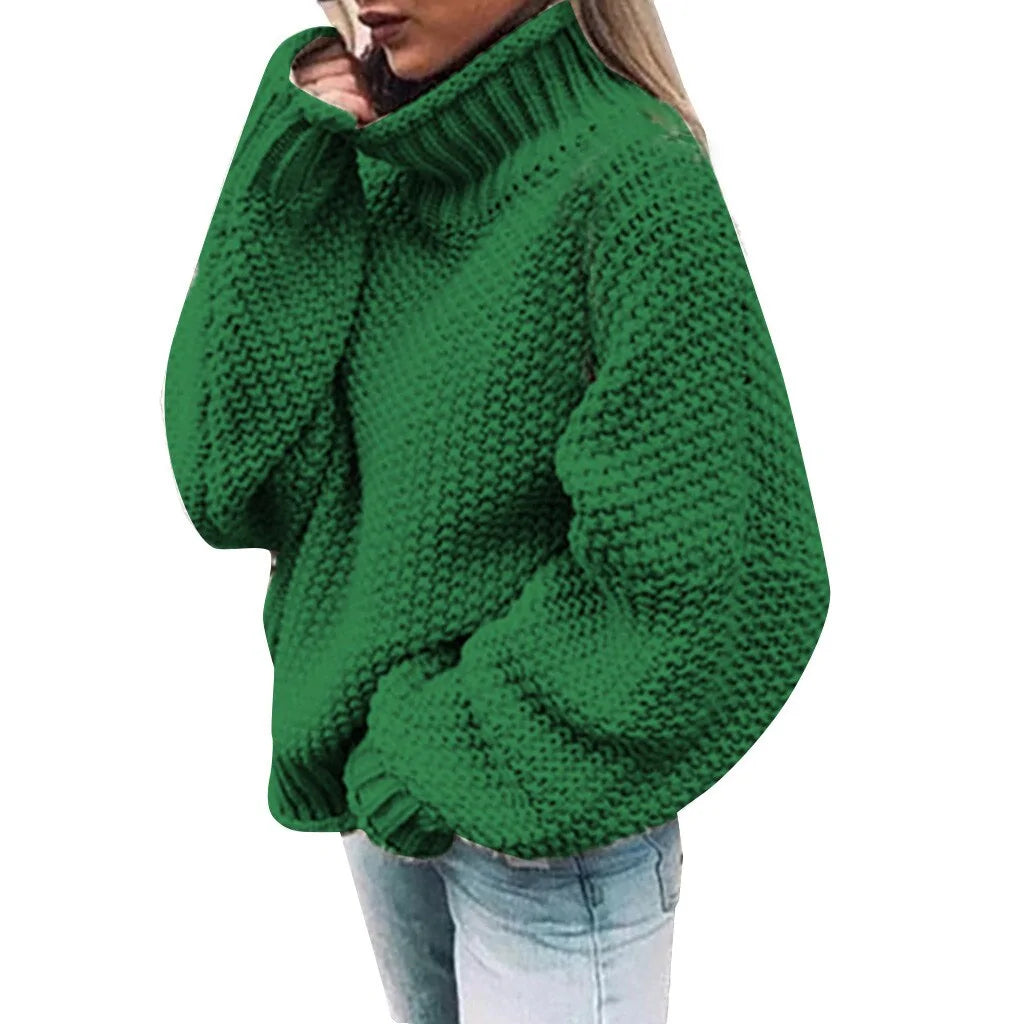 Knitted Turtleneck Women's Sweater