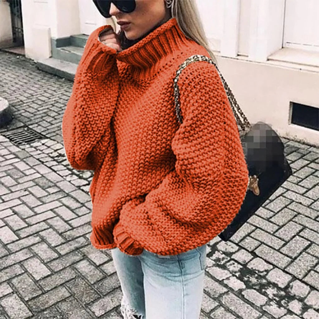 Knitted Turtleneck Women's Sweater