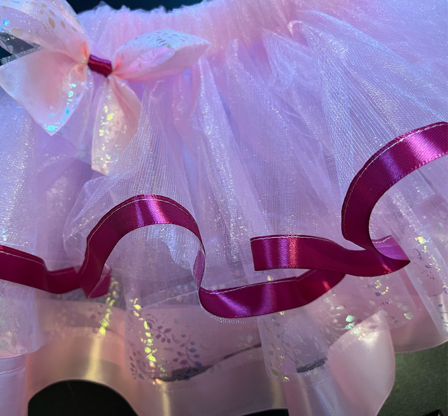 Tutu Skirt Tulle and Ribbon Skirt