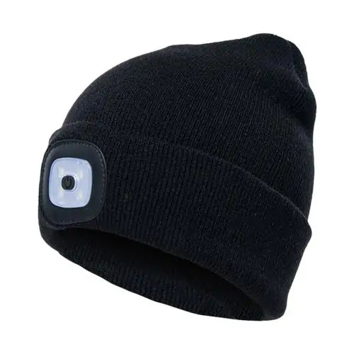 LED Lighted Unisex Winter Cap for Outdoor Activities Led Lighted Hat