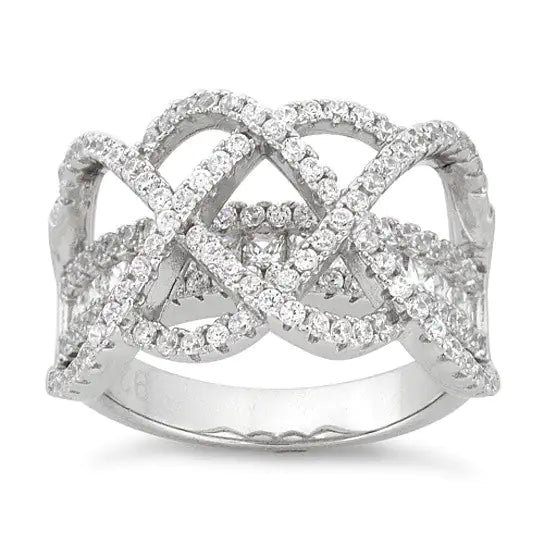 Ring Ceremony Double Infinity 2 In 1 CZ Ring Jewlery