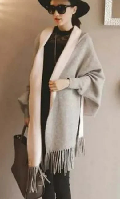 Cape cloak imitation cashmere shawl scarf