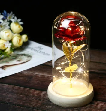 Beauty And The Beast Rose Rose In LED Glass GIFT