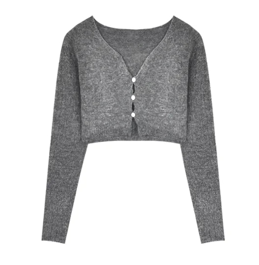 Women's Sweater Coat Autumn Winter Gray