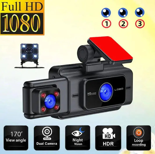 3 Lens Dash Cam