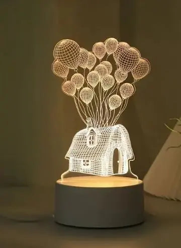 3D Balloon House LED Night Light