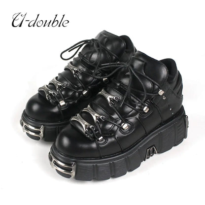 U-DOUBLE Brand Punk Style Women Shoes