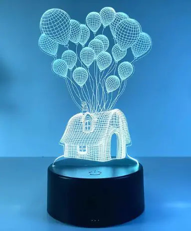 3D Balloon House LED Night Light