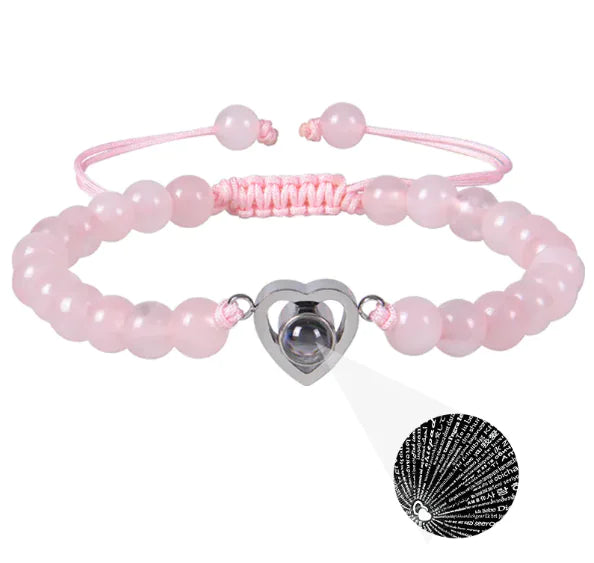 Beaded Woven Bracelet Heart-shaped