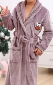 Winter Coral Fleece Thick Bathrobe Luxurious Comfort