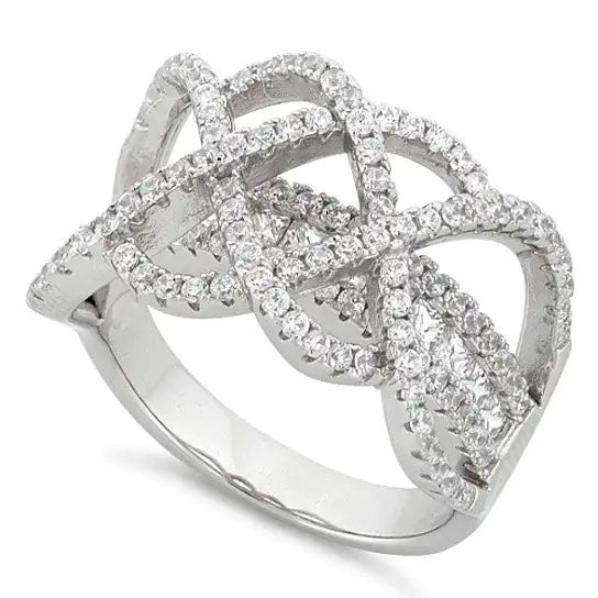 Ring Ceremony Double Infinity 2 In 1 CZ Ring Jewlery