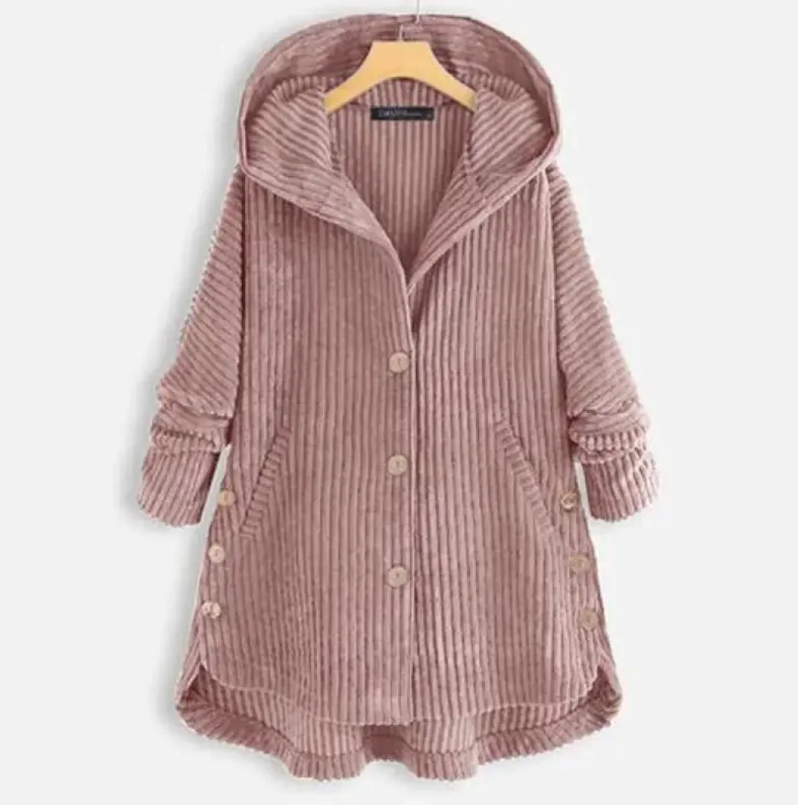 Loose Plus Size Retro Corduroy Coat – New Style