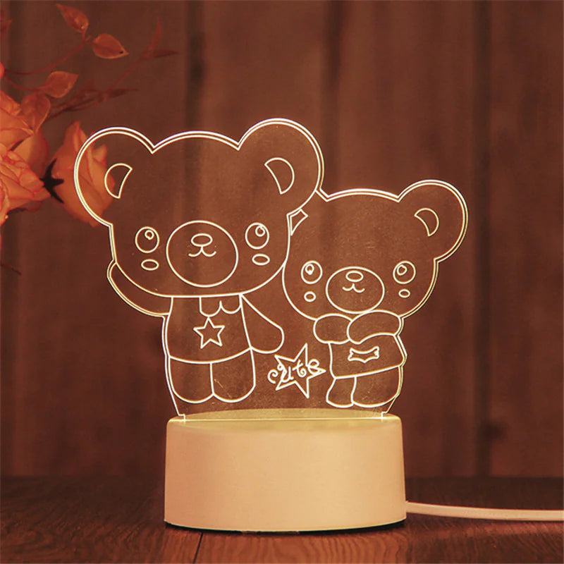 3D LED Night Light Lamp GIFT